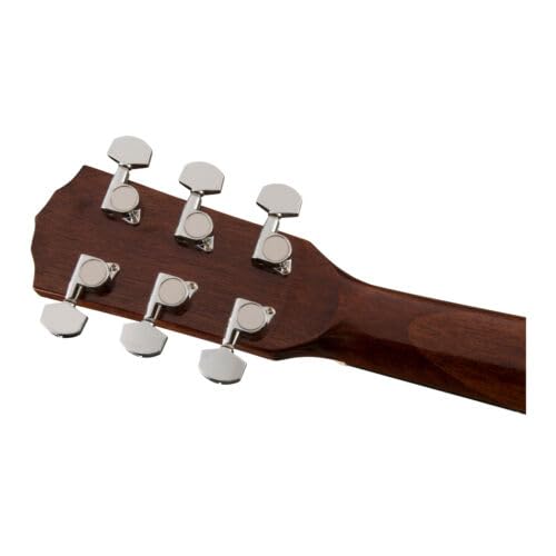 Fender Left-Handed Acoustic Guitar, CD-60S, with 2-Year Warranty, Dreadnought Classic Design with Rounded Walnut Fingerboard and Phosphor Bronze Strings, Glossed Natural Finish, Mahogany Construction