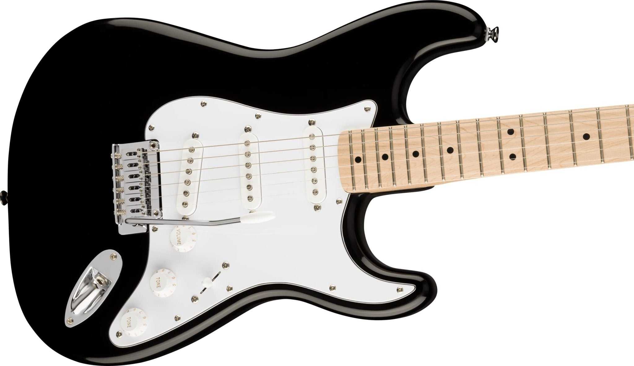 Squier Affinity Series Stratocaster Electric Guitar, with 2-Year Warranty, Black, Maple Fingerboard