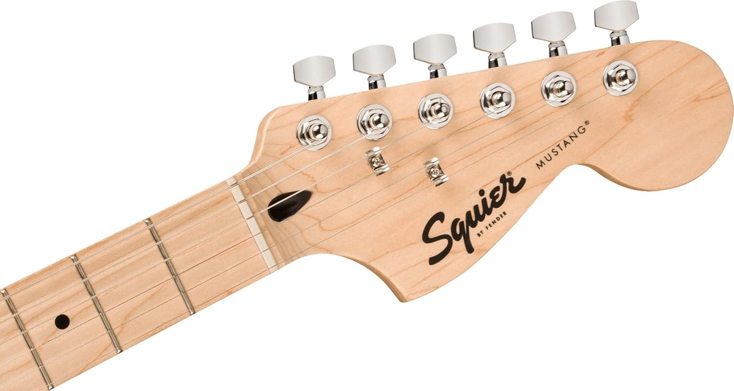Squire Sonic Mustang Electric Guitar, Flash Pink, Maple Fingerboard