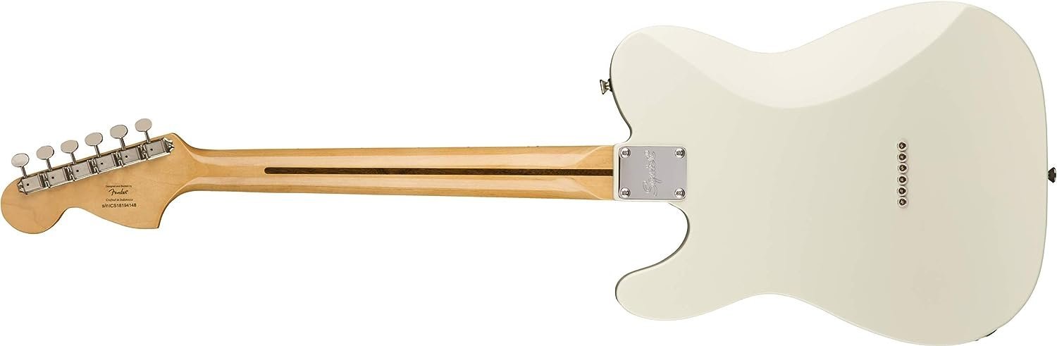 Squier Classic Vibe 70s Deluxe Telecaster Electric Guitar, Olympic White, Maple Fingerboard