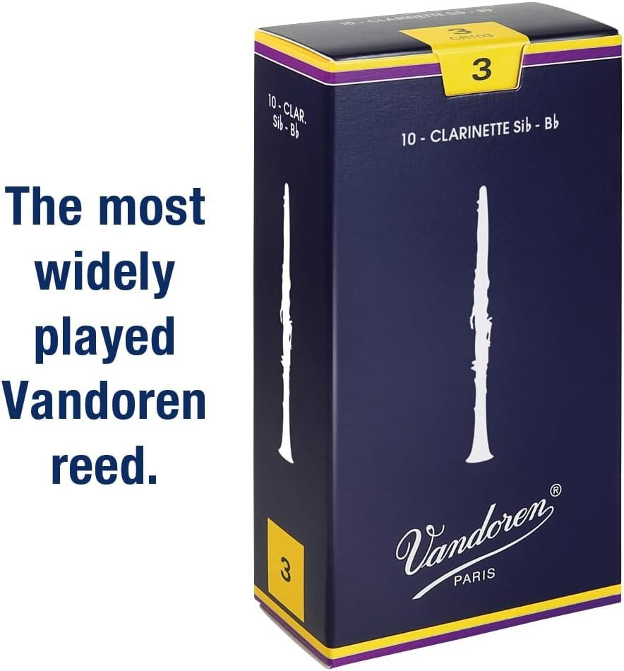 Vandoren CR103 Bb Clarinet Traditional Reeds Strength 3; Box of 10