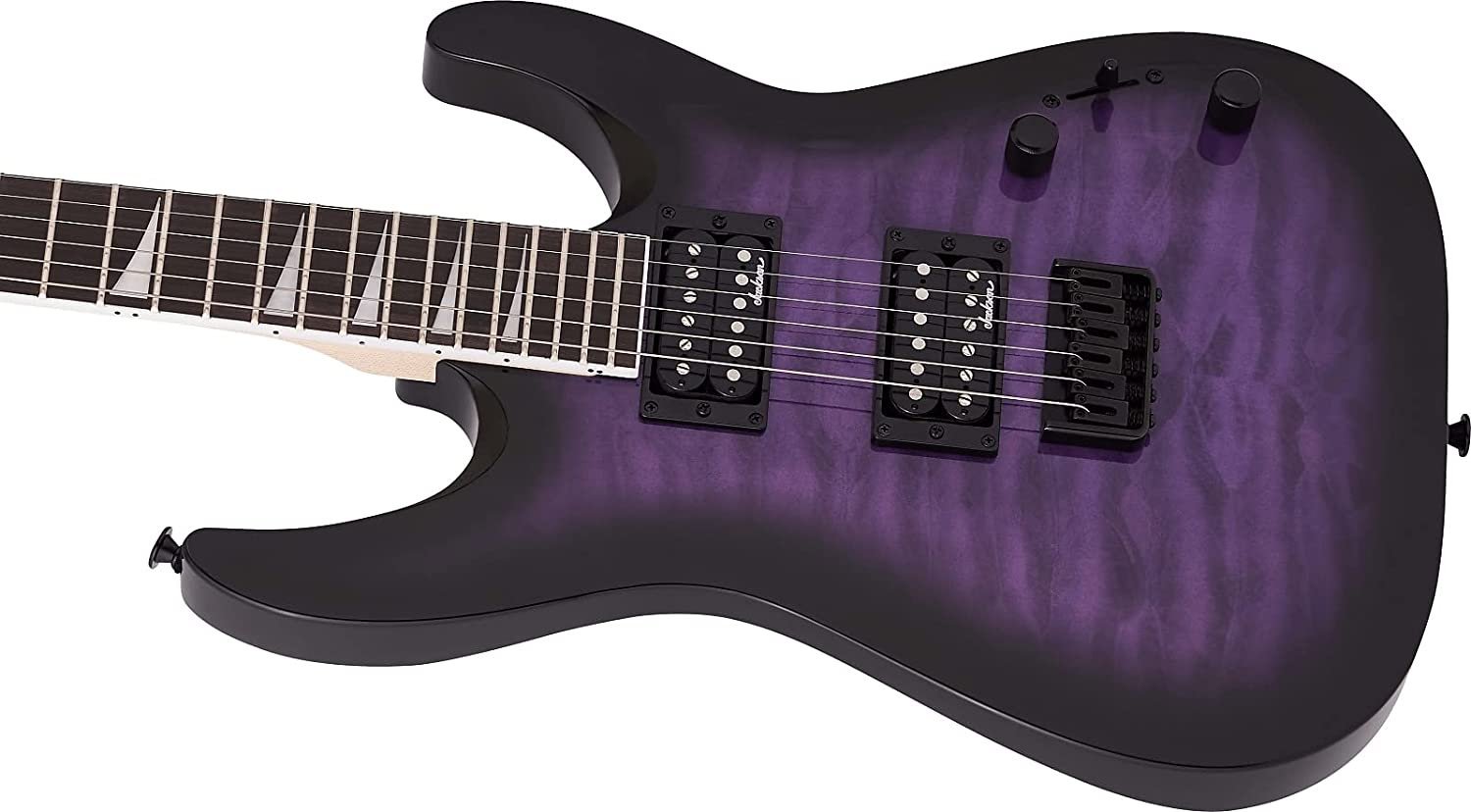Jackson JS Series Dinky Arch Top JS32Q DKA HT Transparent Purple Burst