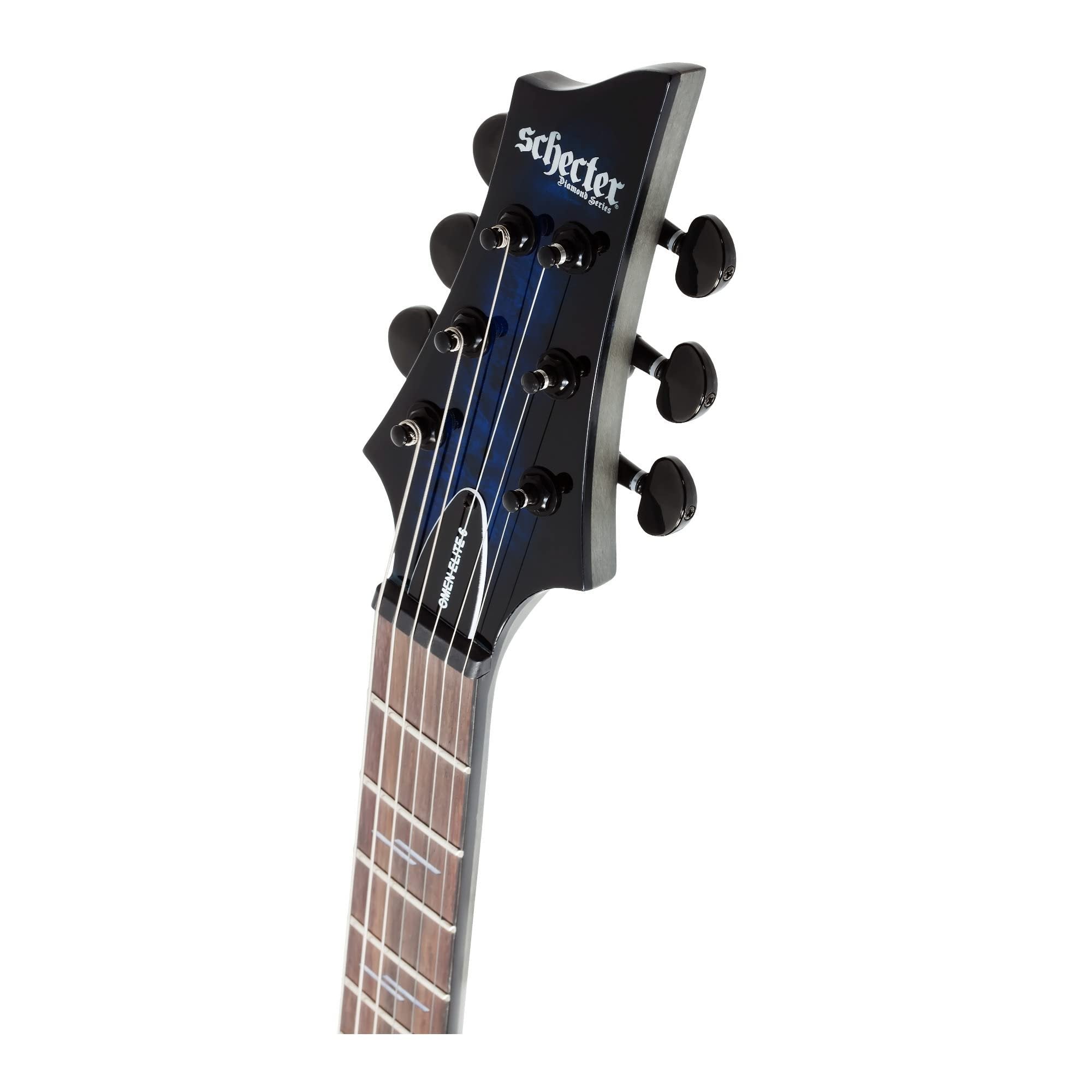 Schecter Omen Elite-6 Electric Guitar - See Thru Blue Burst