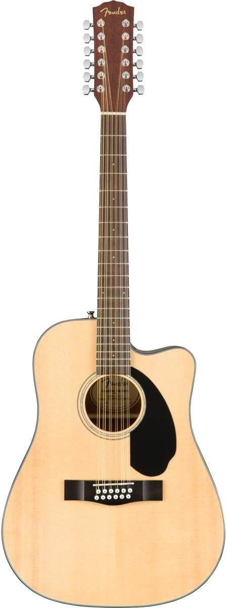 Fender CD-60SCE Dreadnought 12 String Acoustic Electric Guitar, Walnut Fingerboard, Natural