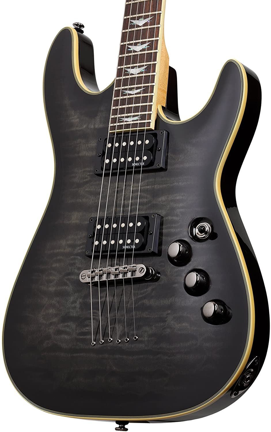 Schecter Omen Extreme-6 Electric Guitar (See-Thru Black)