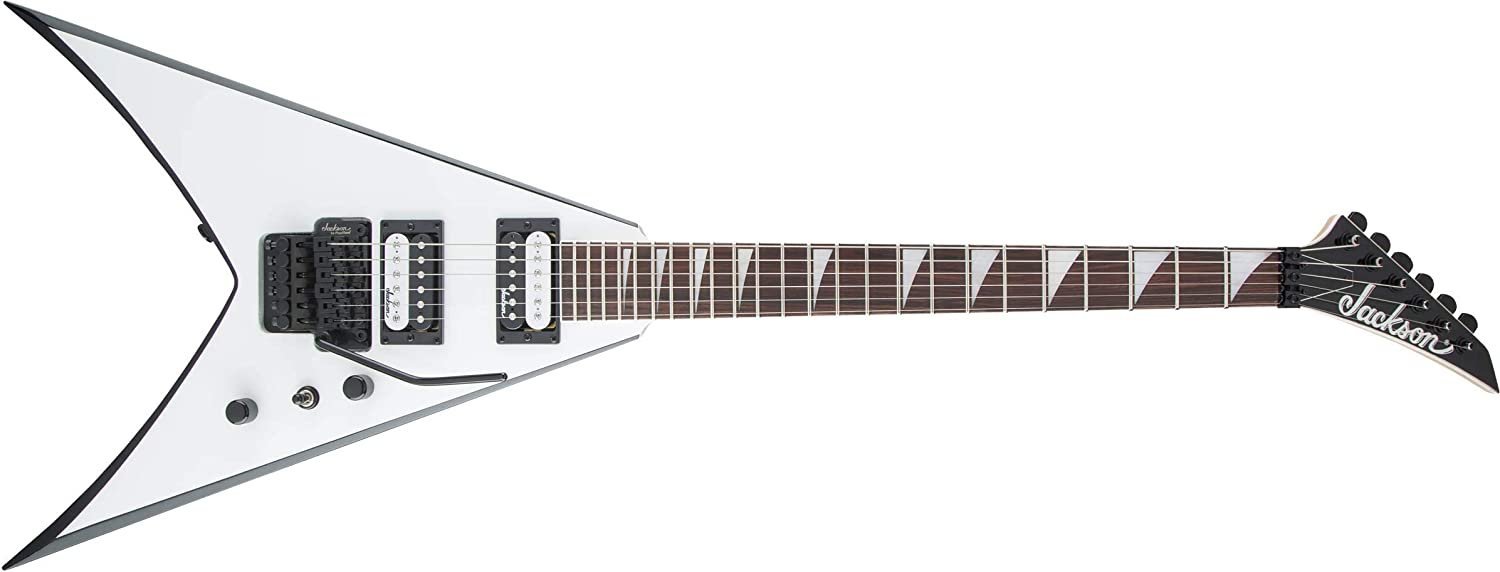 Jackson JS Series King V JS32, Amaranth Fingerboard, White with Black Bevels Electric Guitar