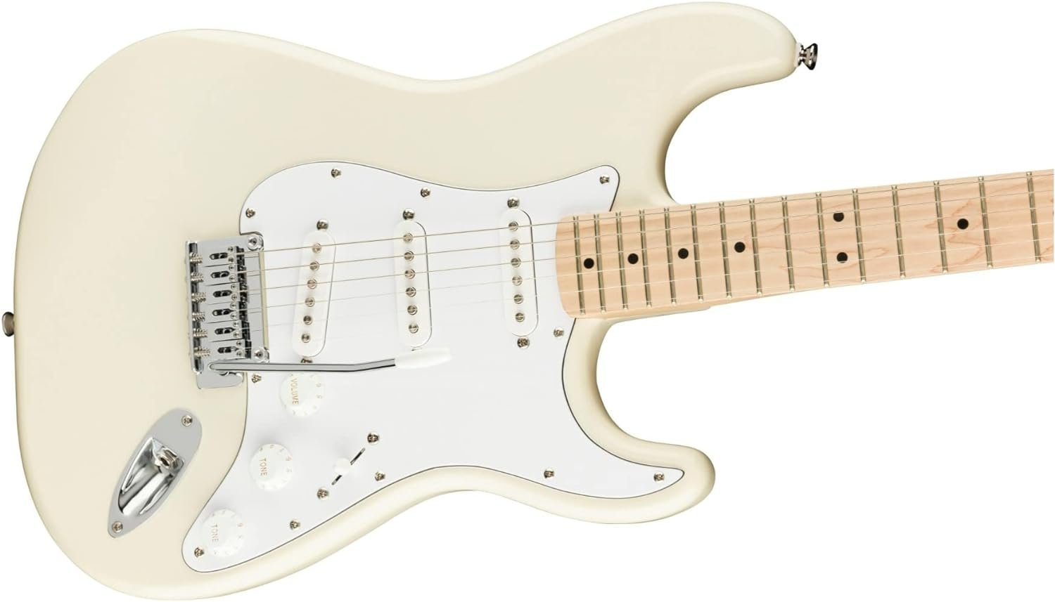Squier Affinity Series Stratocaster Electric Guitar - Olympic White with Maple Fingerboard