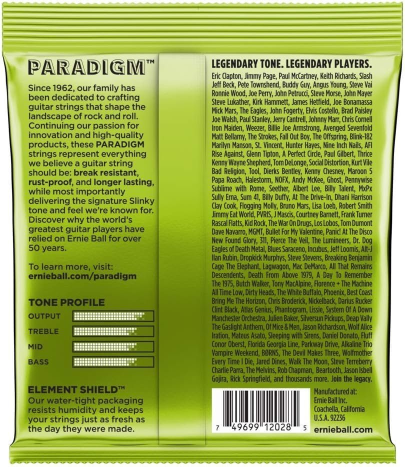 Ernie Ball Paradigm 7-String Regular Slinky Electric Guitar Strings, 10-46 Gauge (P02028)
