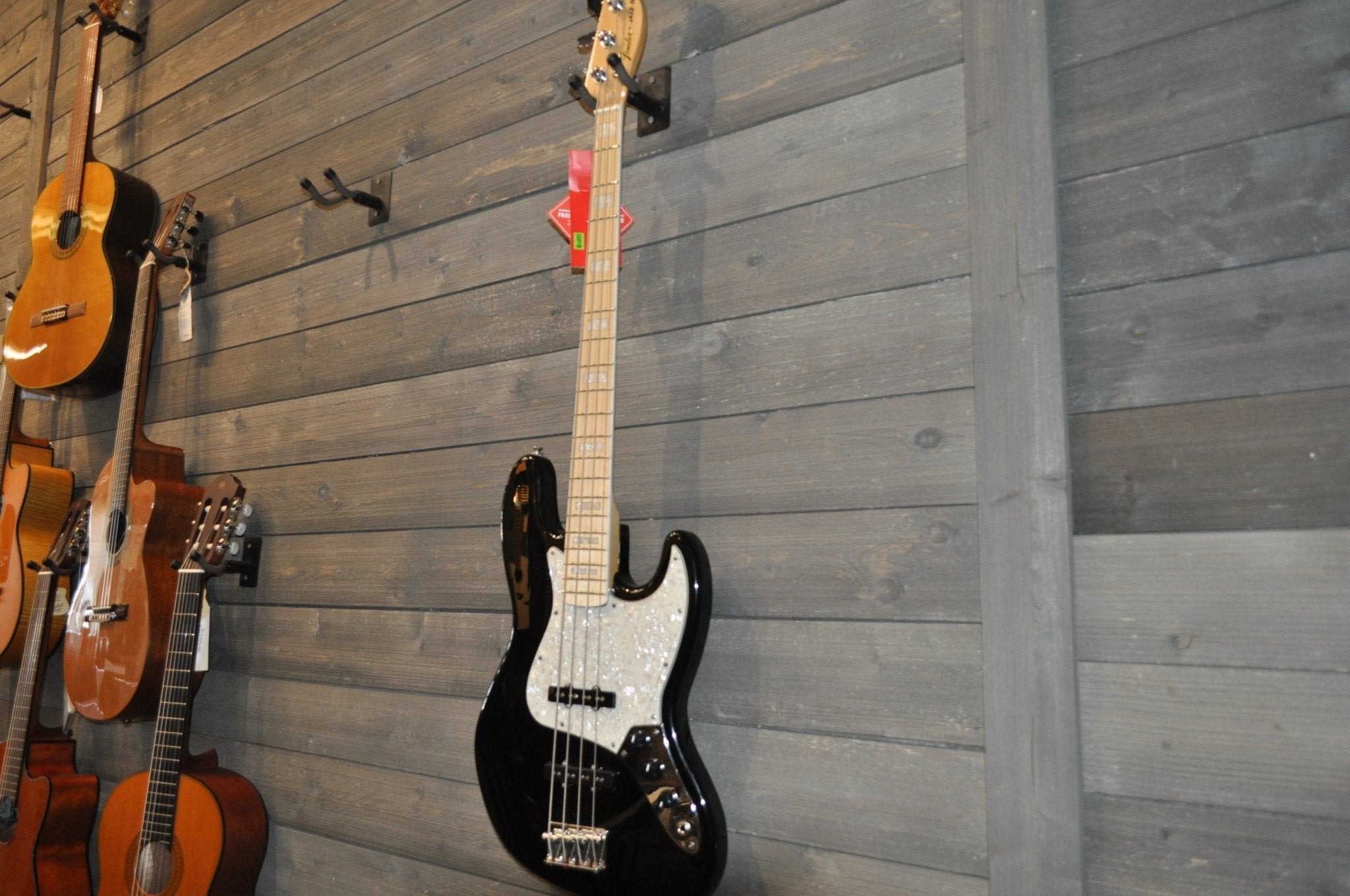 Replica Geddy Lee Jazz Bass Guitar Maple Neck, Black