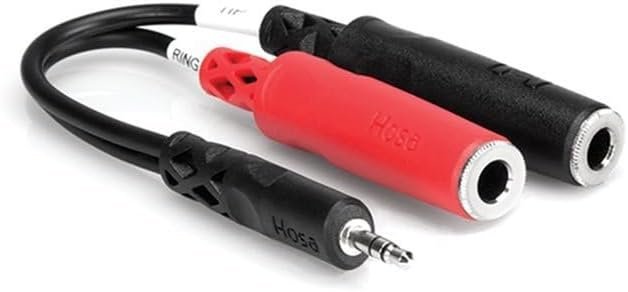 Hosa YMP-137 3.5 mm TRS to Dual 1/4" TSF Stereo Breakout Cable