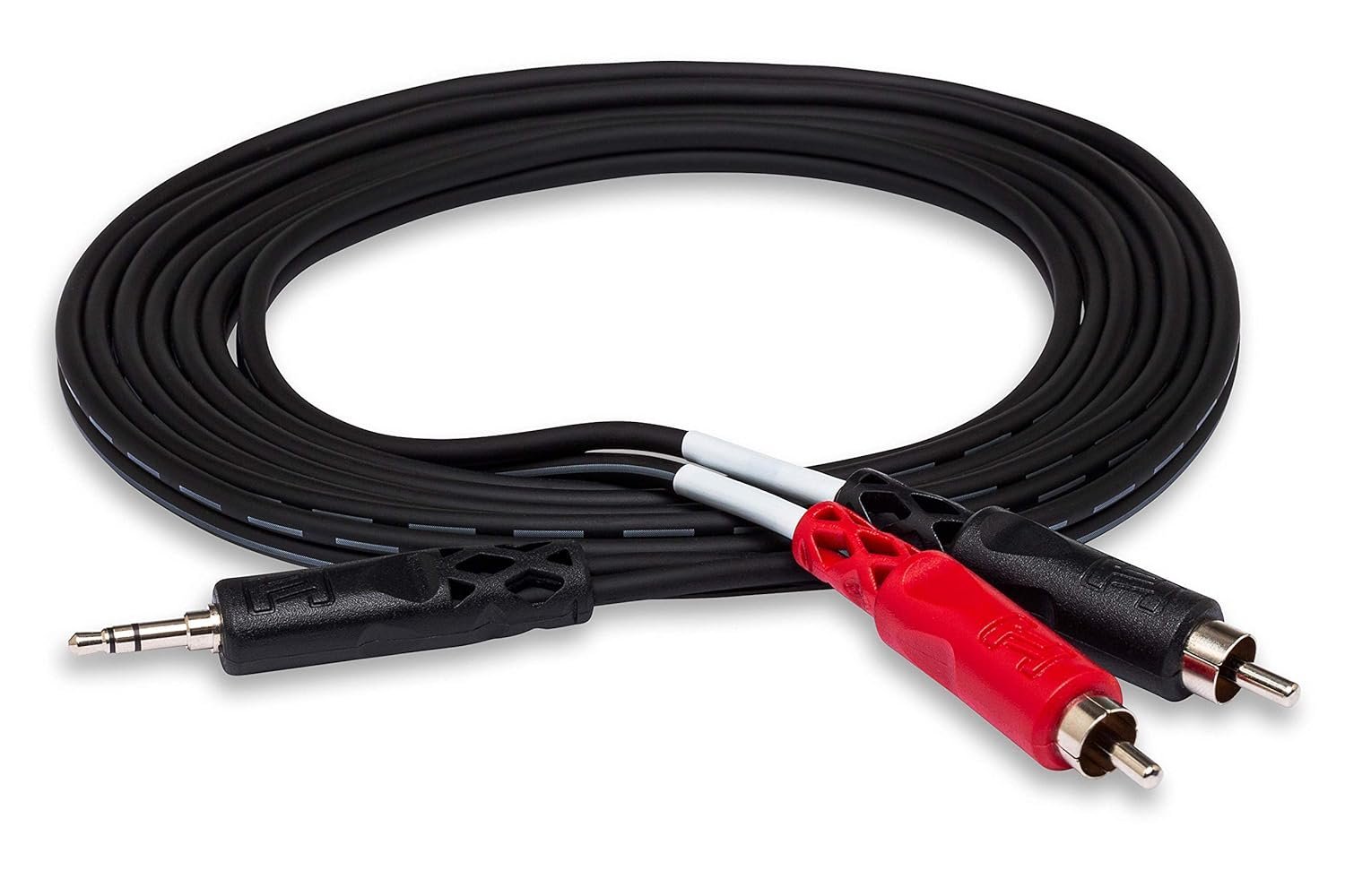 Hosa CMR-206 3.5 mm TRS to Dual RCA Stereo Breakout Cable, 6 Feet,Black
