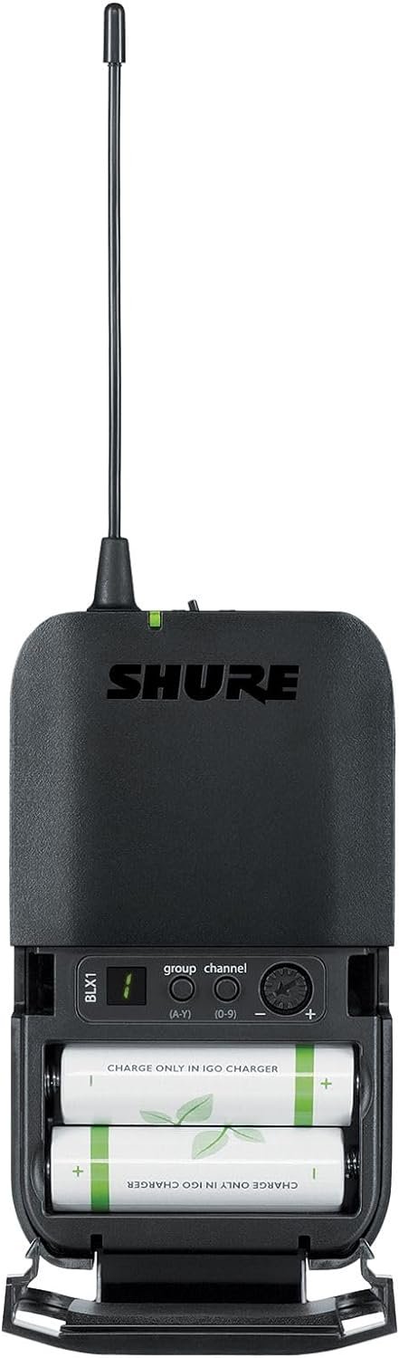 Shure BLX14/CVL UHF Wireless Microphone System - Perfect for Interviews, Presentations, Theater - 14-Hour Battery Life, 300 ft Range | Includes CVL Lavalier Mic, Single Channel Receiver | H10 Band