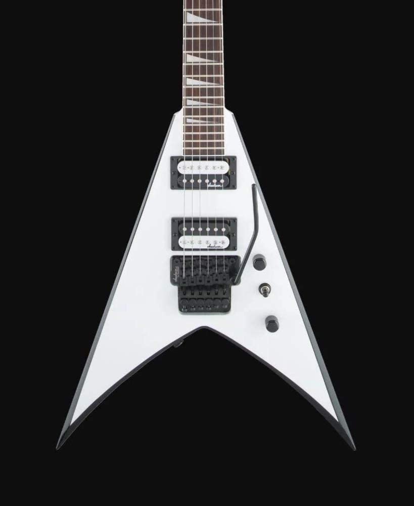 Jackson JS Series King V JS32, Amaranth Fingerboard, White with Black Bevels Electric Guitar