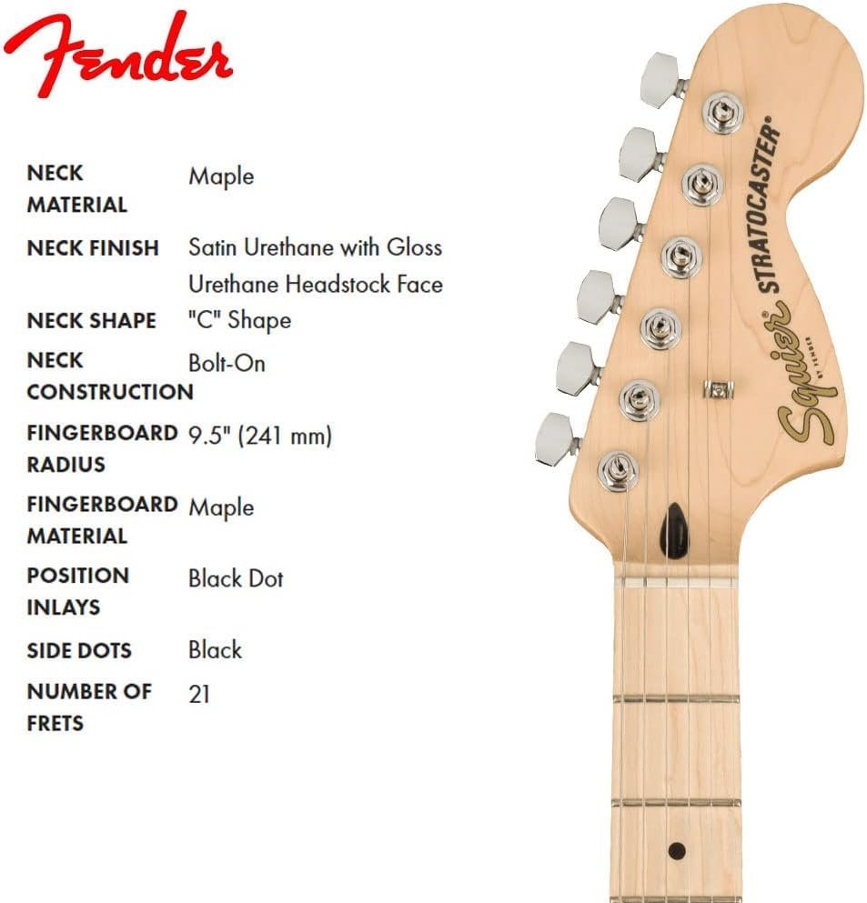 Squier Affinity Series Stratocaster FMT Electric Guitar, Black Burst, Maple Fingerboard