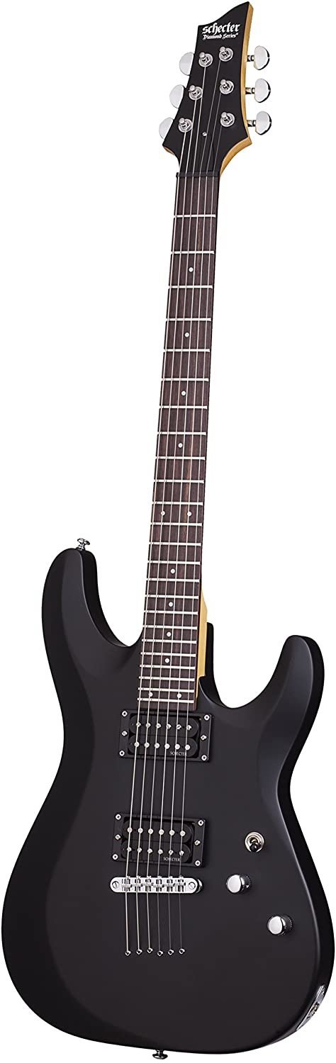 Schecter 430 C-6 Deluxe Solid-Body Electric Guitar, Satin Black