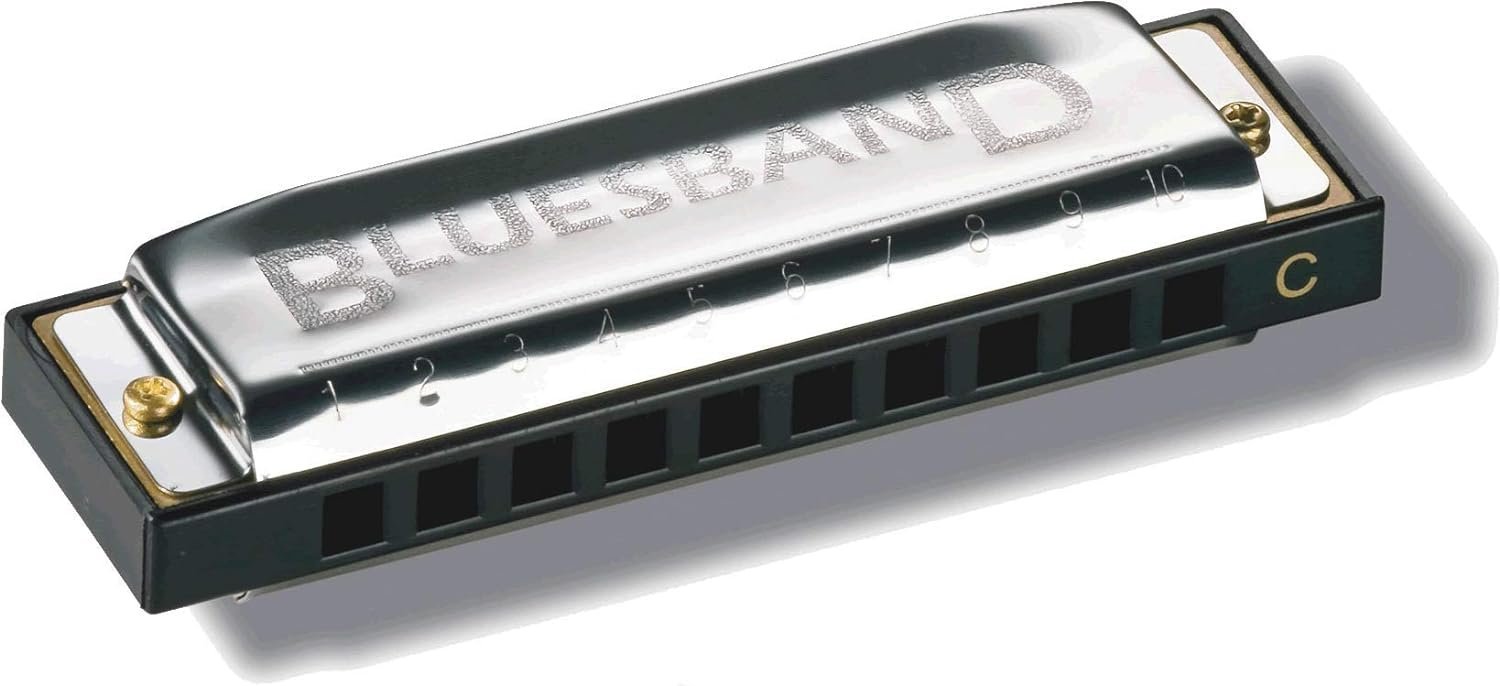 HOHNER Blues Band Harmonica, Key of C, Chrome (1501BX)
