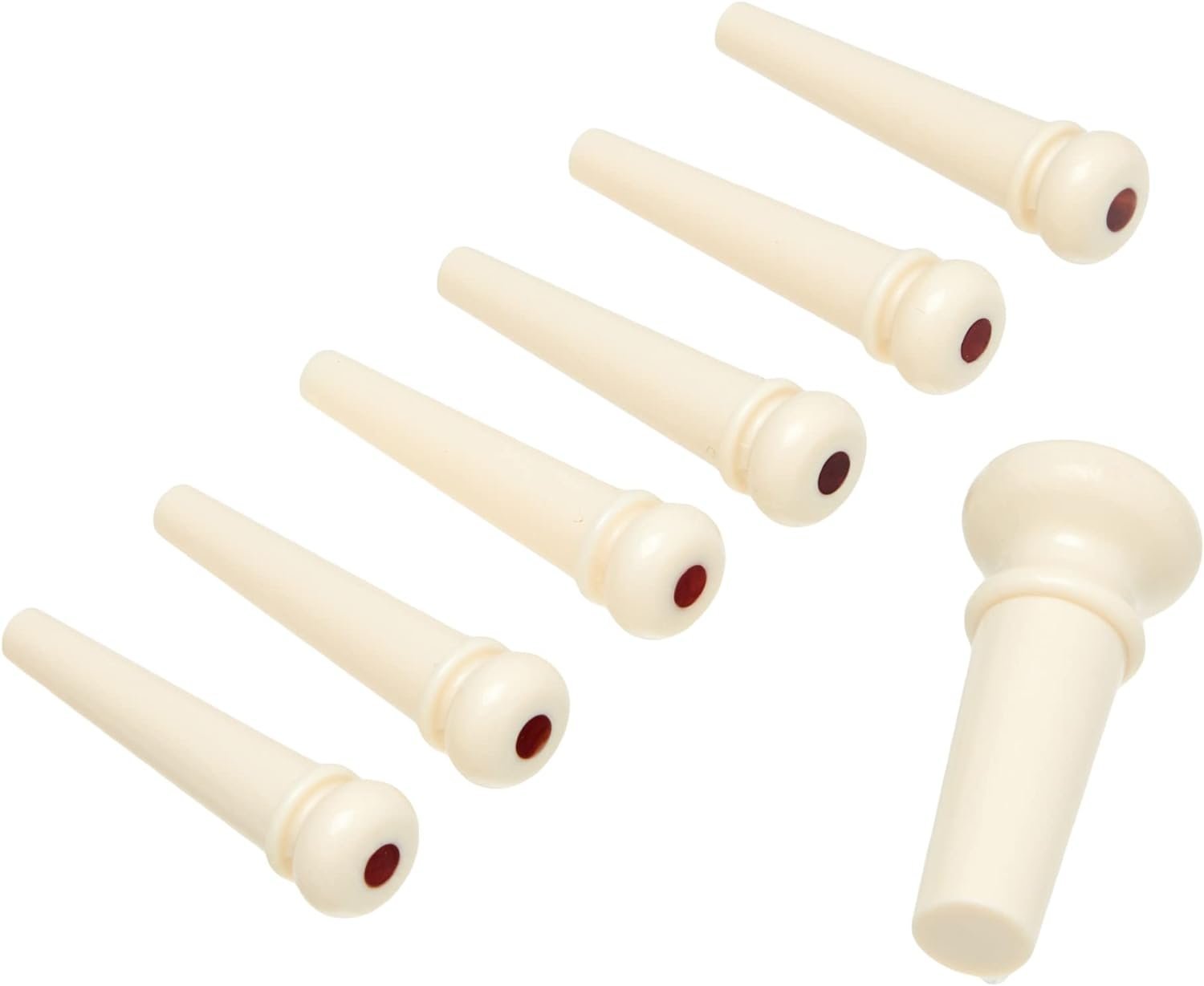 Martin Bridge and End Pin Set, White with Abalone Inlay