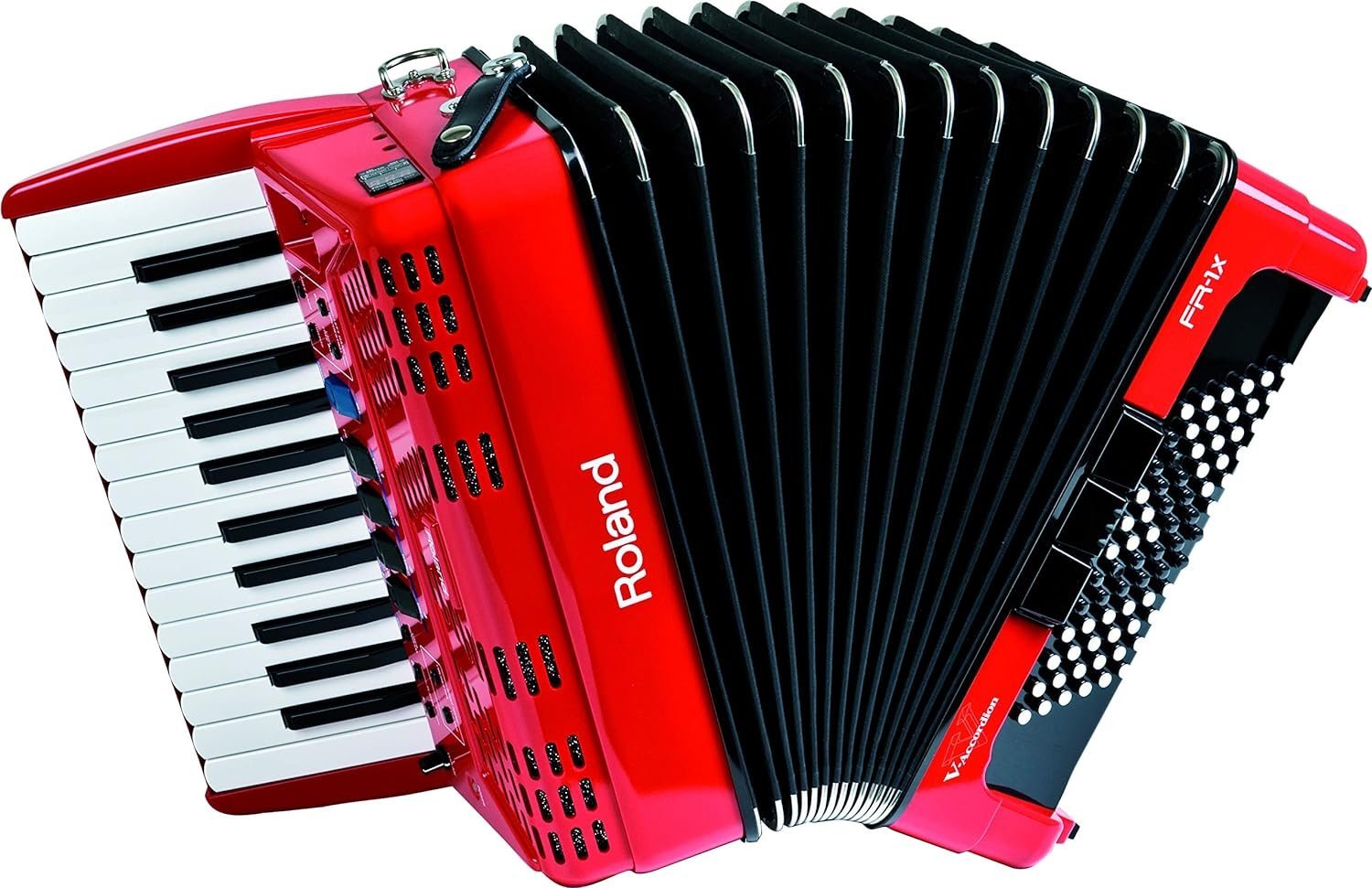Roland FR-1X Premium V-Accordion Lite with 26 Piano Keys and Speakers, Red