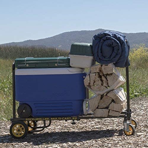 Rock-N-Roller R2RT (Micro) 8-in-1 Folding Multi-Cart/Hand Truck/Dolly/Platform Cart/26" to 39" Telescoping Frame/350 lbs. Load Capacity, Black