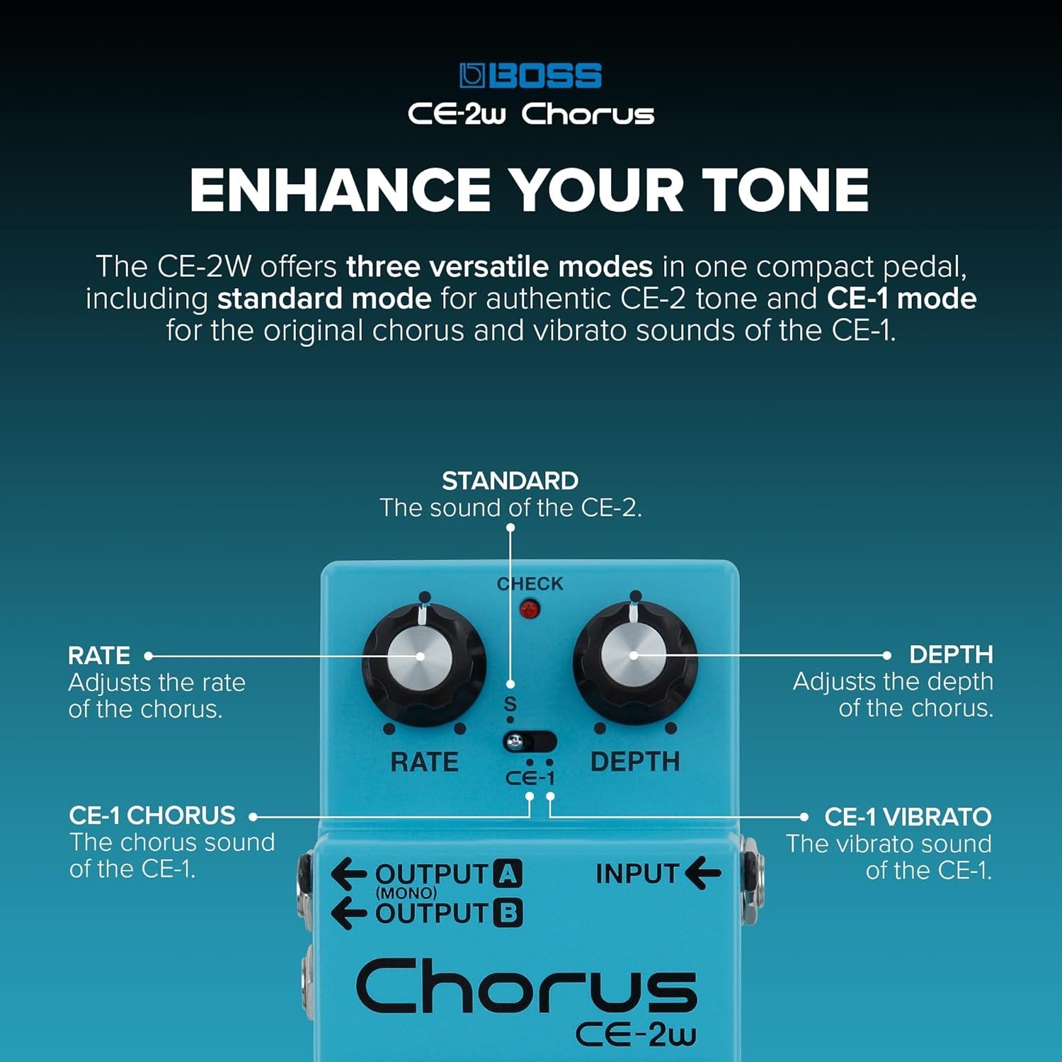 Boss CE-2W Waza Craft Chorus Pedal