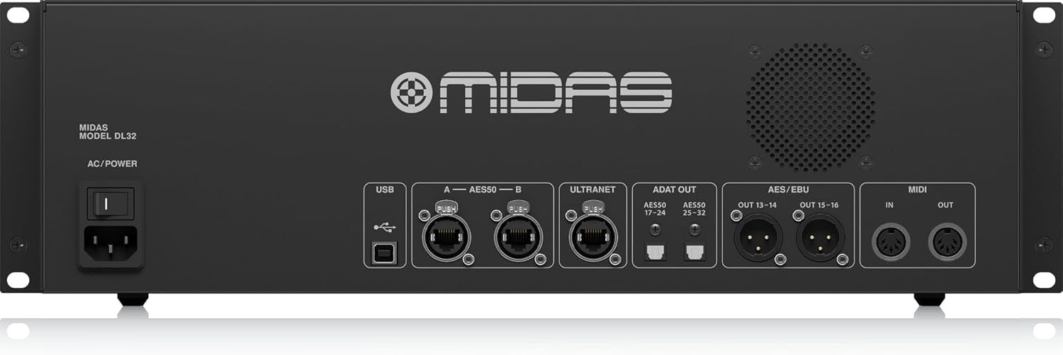 Midas DL32 32 Input, 16 Output Stage Box with 32 Midas Microphone Preamplifiers, ULTRANET and ADAT Interfaces