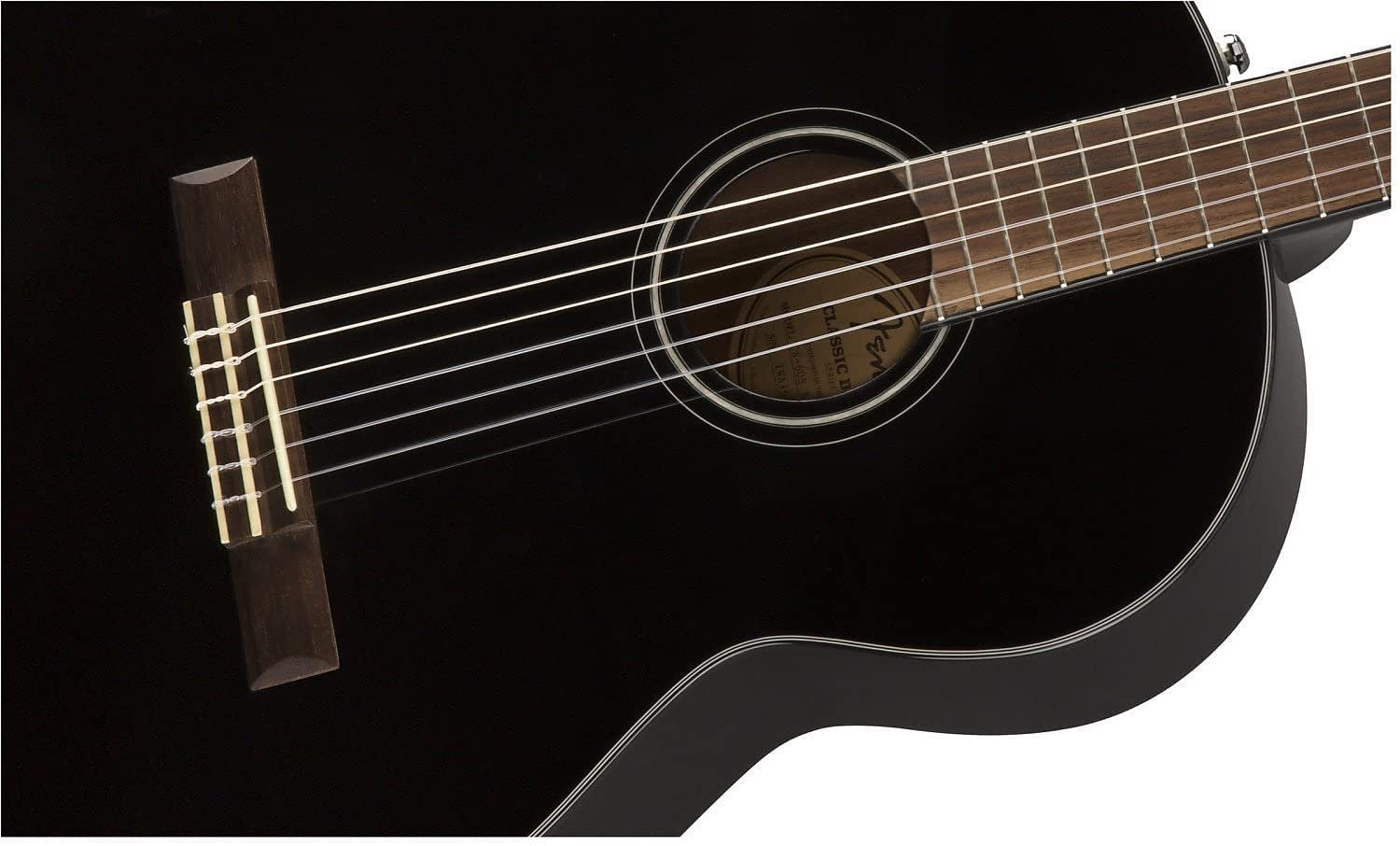 Fender CN-60S Nylon Acoustic Guitar, Walnut Fingerboard, Black