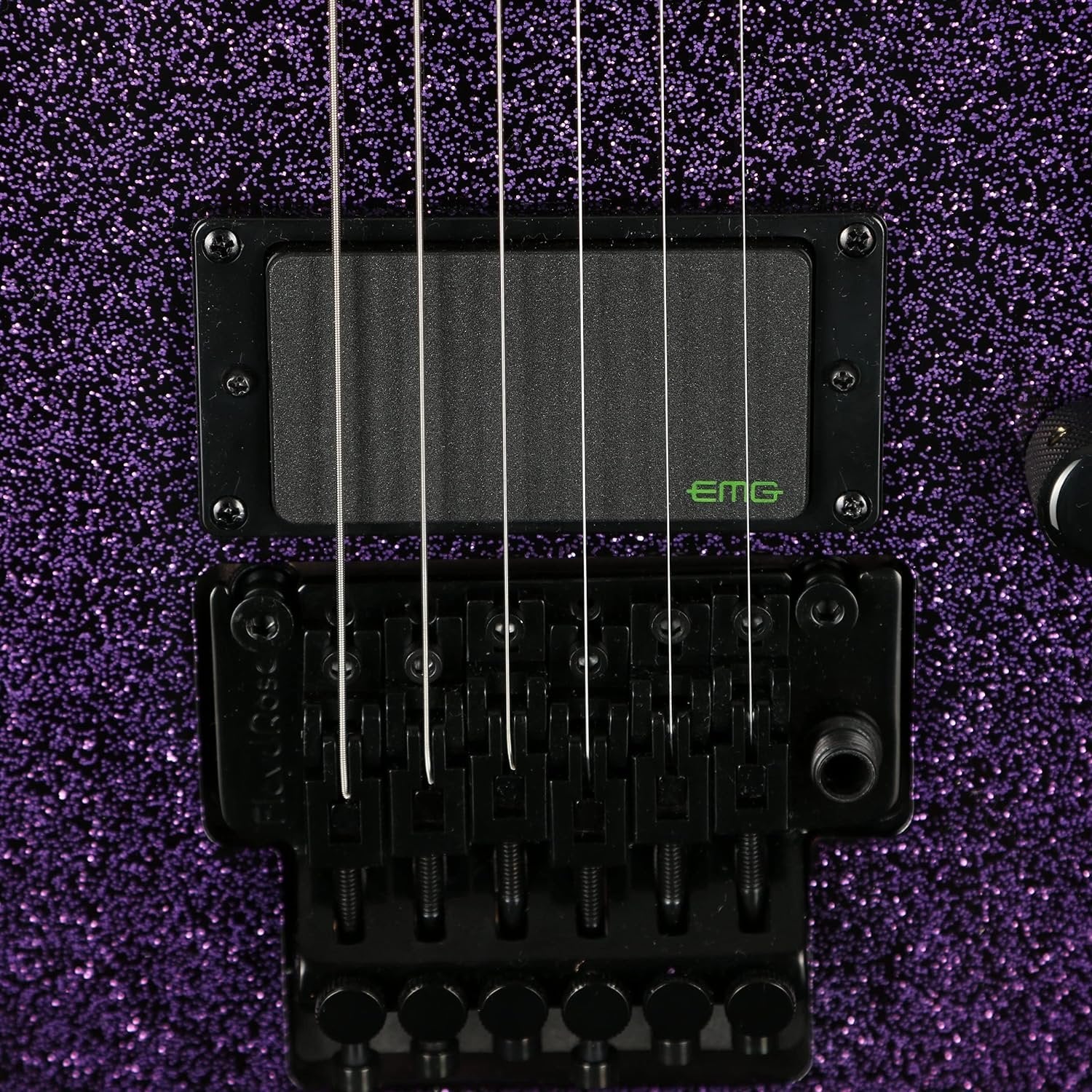 ESP LTD KH-602 Signature Series Kirk Hammett Electric Guitar with Case, Purple Sparkle