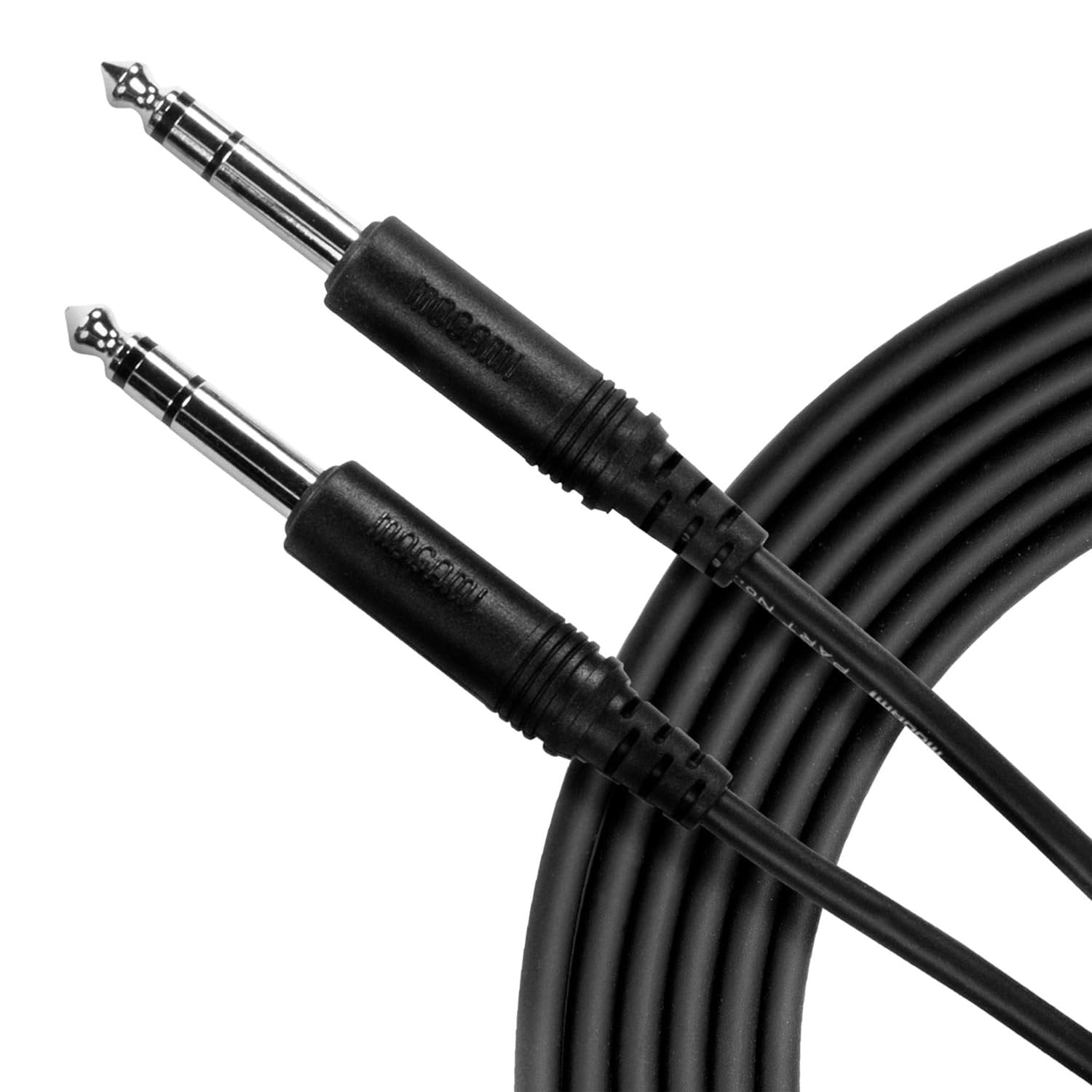 Mogami Pure Patch SS-06 Professional Audio Cable, Balanced 1/4" TRS Male Plugs, Nickel Contacts, Straight Connectors, 6 Foot.