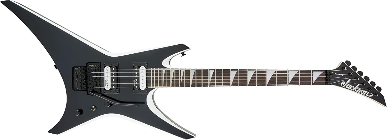 Jackson JS Series Warrior JS32, Amaranth Fingerboard, Black with White Bevels Electric Guitar