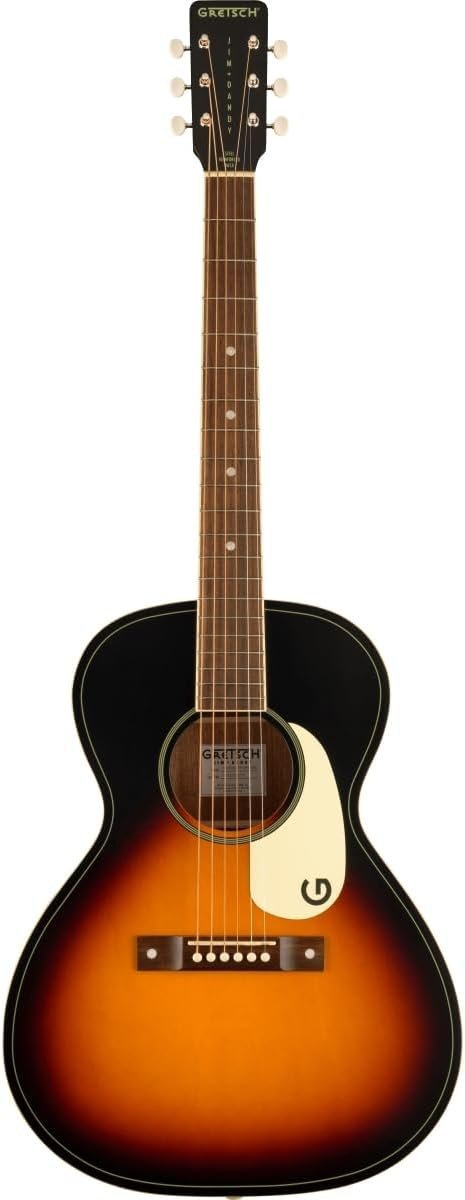 Gretsch Jim Dandy Concert 6-String Right-Handed Acoustic Guitar with X-Braced Body and Walnut Fingerboard (Rex Burst)