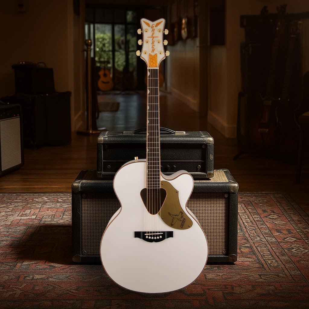 Gretsch G5022CWFE Rancher Falcon Jumbo Acoustic Electric Guitar - White