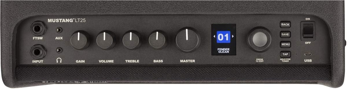 Fender Mustang LT25 Guitar Amplifier, 25-Watt Combo Amp with 8" Speaker