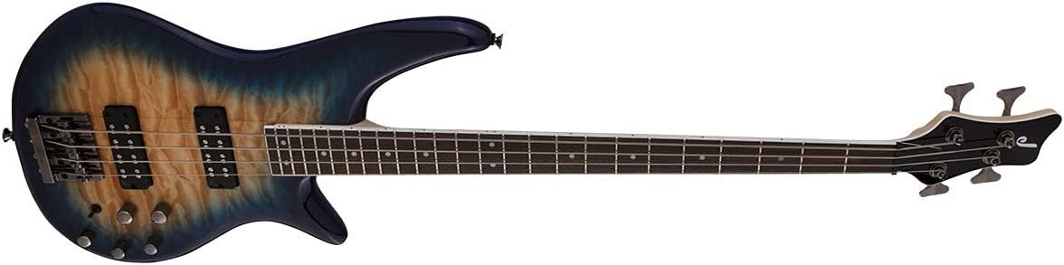 Jackson JS Series Spectra Bass JS3Q, Laurel Fingerboard, Amber Blue Burst