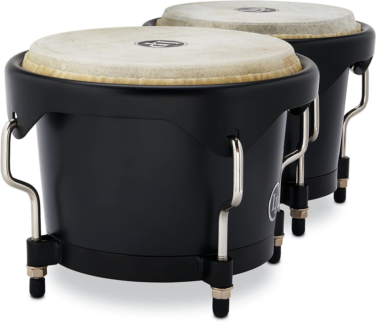 Latin Percussion Discovery Series 6-1/4-inch and 7 1/4-inch Bongo with Free Carrying Bag Drum, Onyx, (LP601D-OX-K)