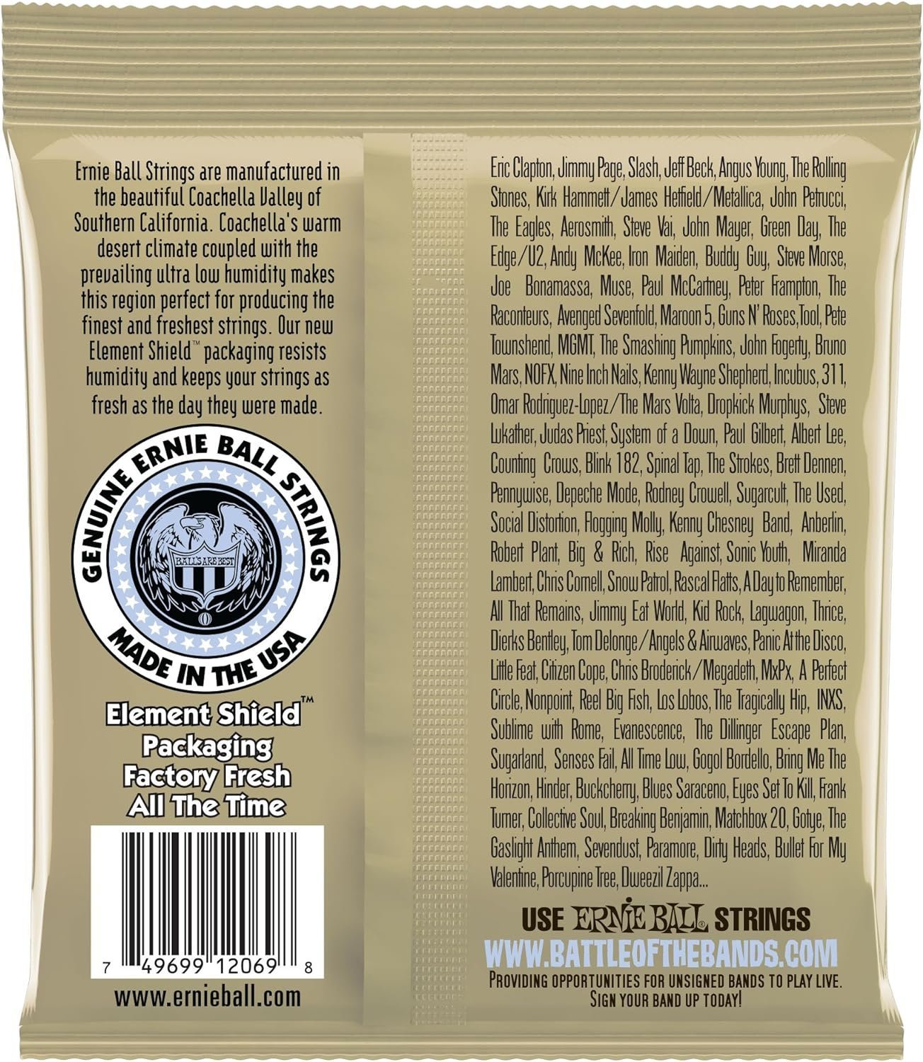 Ernie Ball Folk Nylon Clear & Gold Ball-End 80/20 Bronze Acoustic Guitar Strings, 28-42 Gauge (P02069)