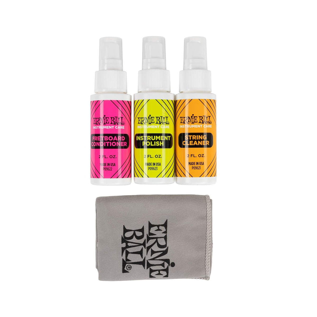 Ernie Ball Guitar Polish, Fretboard Conditioner, and String Cleaner with Polish Cloth