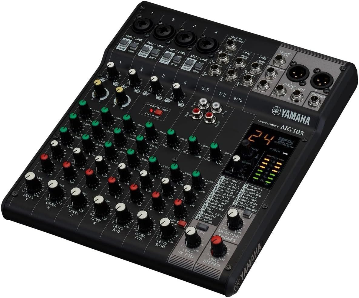 Yamaha Mixer-Unpowered, Multicolored, 10-Input (MG10X CV)