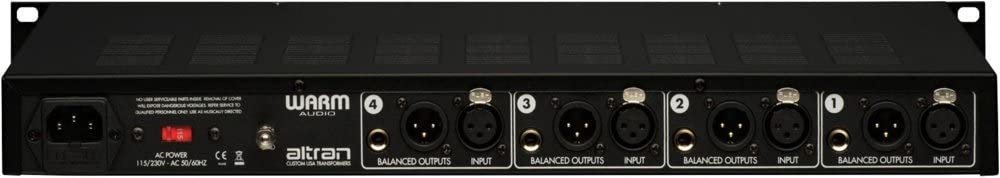 Warm Audio WA-412 4 Channel Microphone Preamp and Instrument DI, Black
