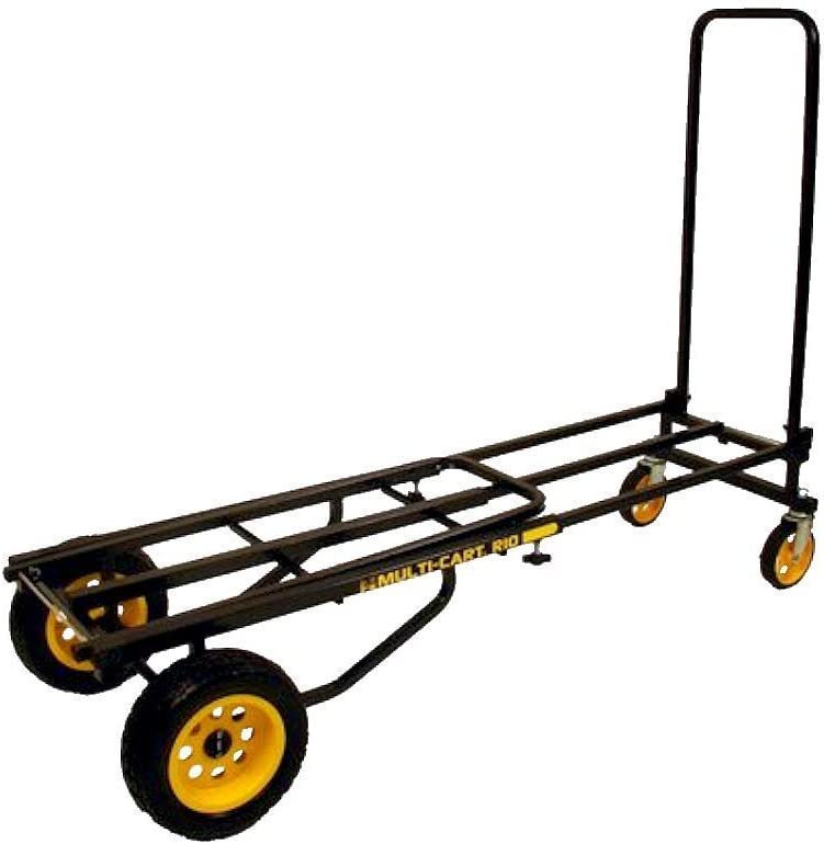 Rock-N-Roller R10RT (Max) 8-in-1 Folding Multi-Cart/Hand Truck/Dolly/Platform Cart/34" to 52" Telescoping Frame/500 lbs. Load Capacity, Black