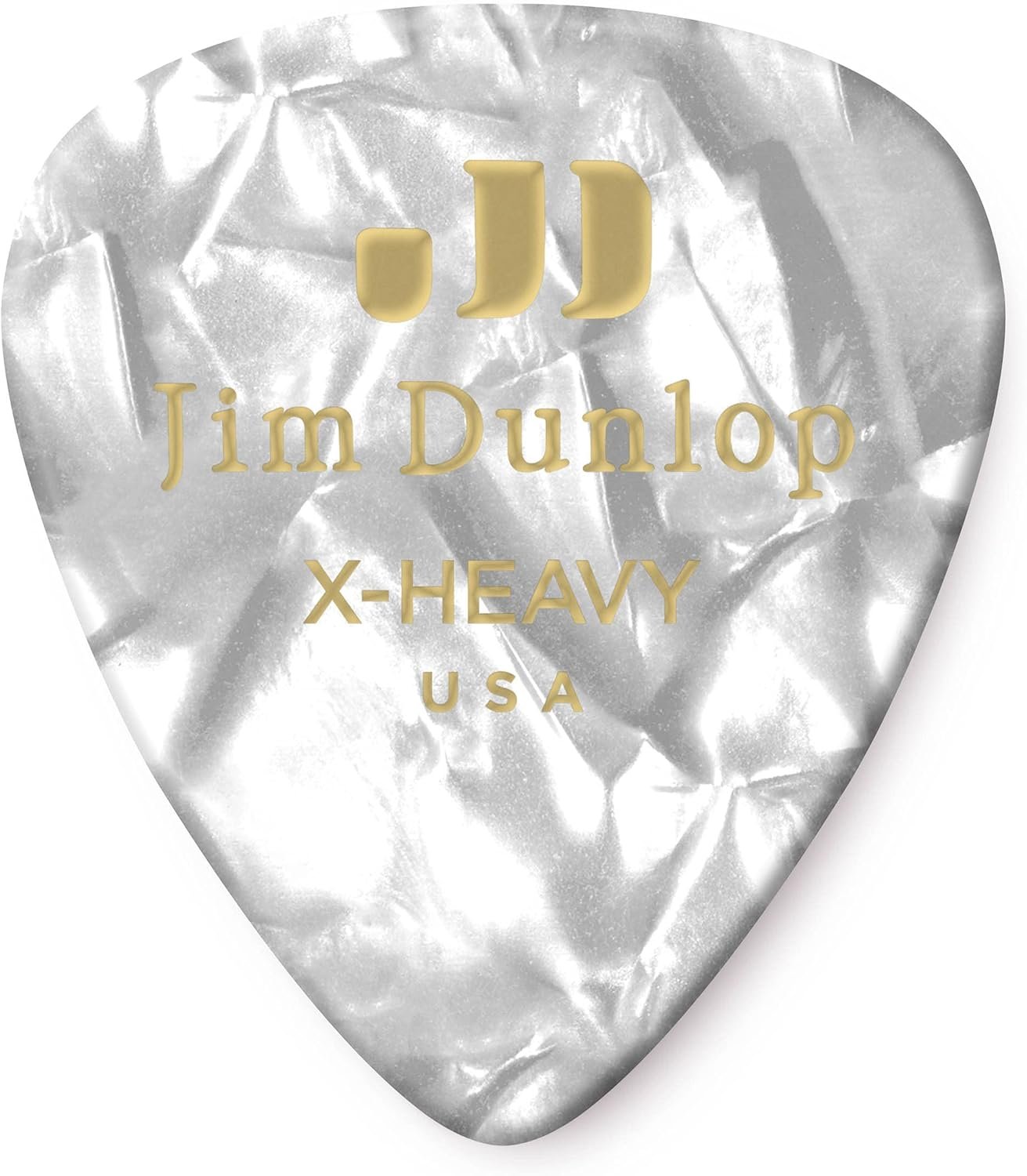 Jim Dunlop 483R04XH Genuine Celluloid, White Pearloid, Extra Heavy