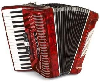 HOHNER 1305-RED Hohnica 72 Bass 34-Key Entry Level Piano Accordion Range G to E