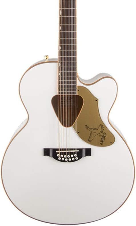Gretsch G5022CWFE-12 Rancher Falcon 12-String Acoustic-Electric Guitar Laurel with Compensated Synthetic Bone Saddle Fingerboard (Right-Handed, White)