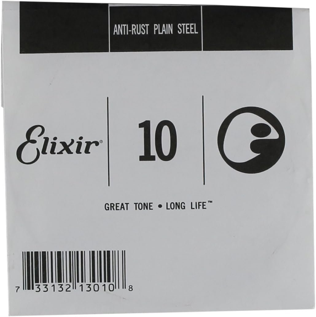 Elixir® Strings Anti-Rust Plated Plain Steel Single String (.010)