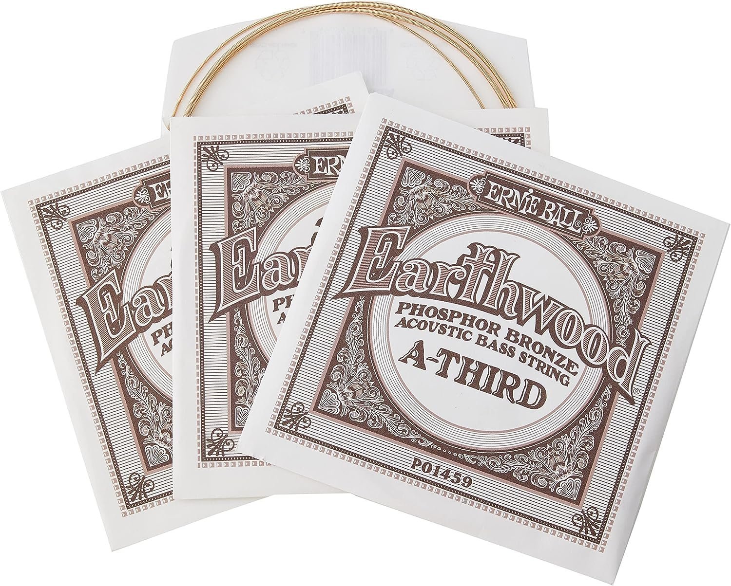 Ernie Ball Earthwood Slinky Phosphor Bronze Acoustic Bass Guitar Strings, 45-95 Gauge (P02070)