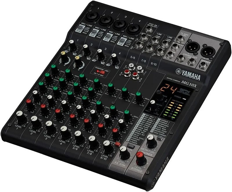 Yamaha Mixer-Unpowered, Multicolored, 10-Input (MG10X CV)