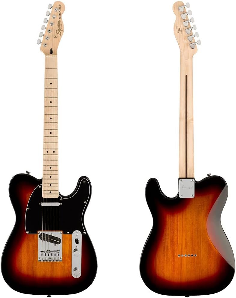Squier Affinity Series Telecaster Electric Guitar, 3-Color Sunburst, Maple Fingerboard