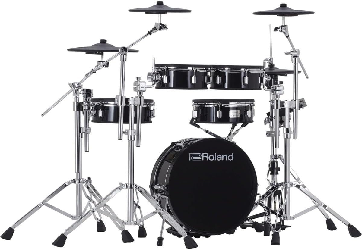 Roland VAD307 V Acoustic Design Space-Saving Drum Kit with Shallow-Depth Shells, Updated TD-17 Module, Thin Cymbals