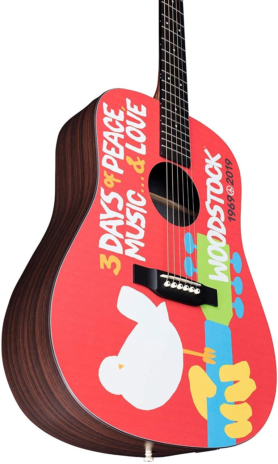 Martin Guitars DX Woodstock 50th Special Edition Acoustic-Electric Guitar, HPL Construction, Modified D-14 Fret, and Performing Artist Neck Shape