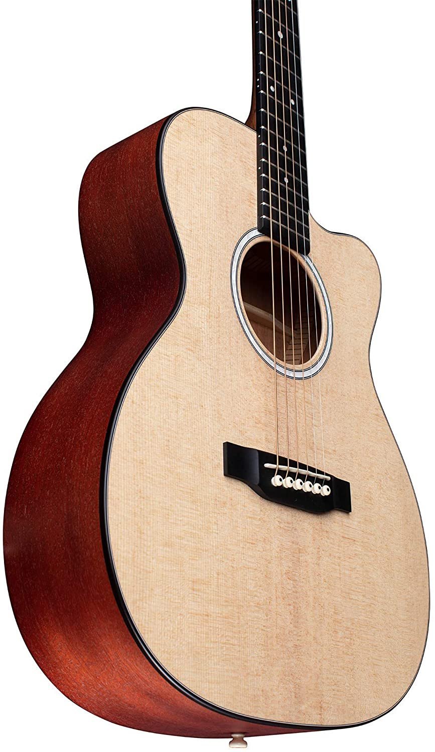 Martin Guitar 000CJr-10E Junior Cutaway Electric-Acoustic Guitar with Gig Bag, Sitka Spruce Construction, Satin Finish, 000 Junior-14 Fret, Junior Neck Shape