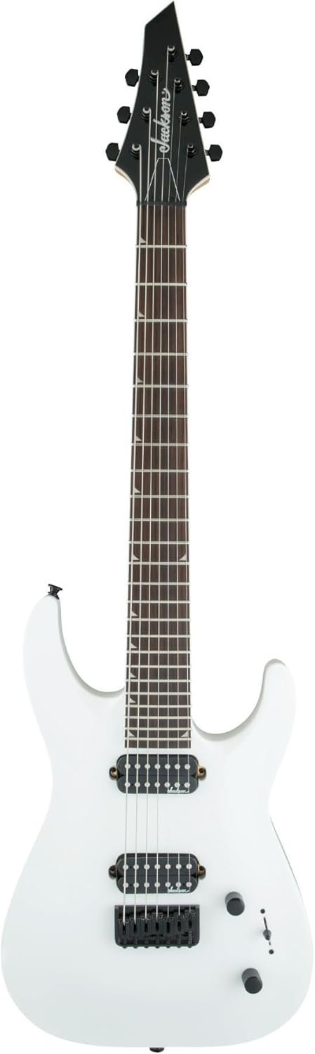 Jackson JS Series Dinky JS32-7 - Snow White with Amaranth Fingerboard